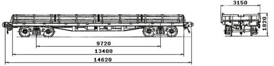 4-осная платформа модели 13-4012