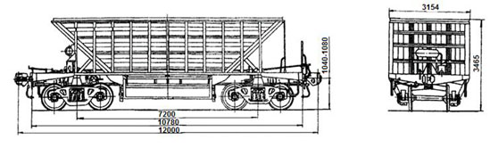 4-осный полувагон модели 20-471